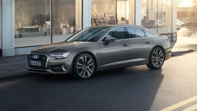 Audi A6 Sedan in a side-front view