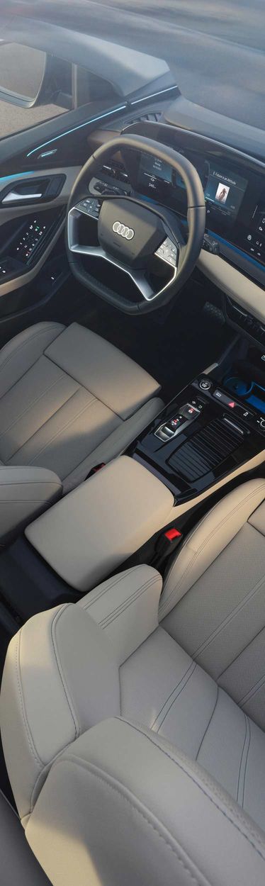 Top view cockpit Audi Q6 SUV e-tron