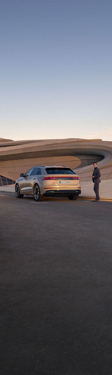 Side and rear view Audi Q8 SUV